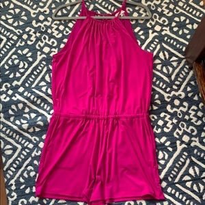1. State Romper with Pockets- Pink/purple
